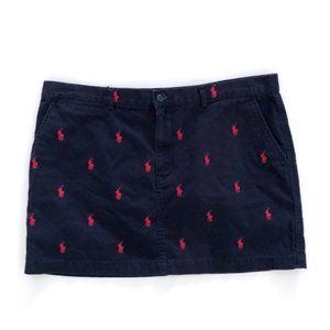 POLO LAUREN SPORT Women's All Over Logo Skirt 12